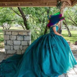 & Other Stories Teal Prom Dress